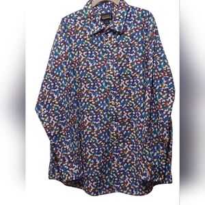 Cremieux -Premium Denim W/Stretch, 2% Spandex, Multi Colored Long Sleeve Shirt